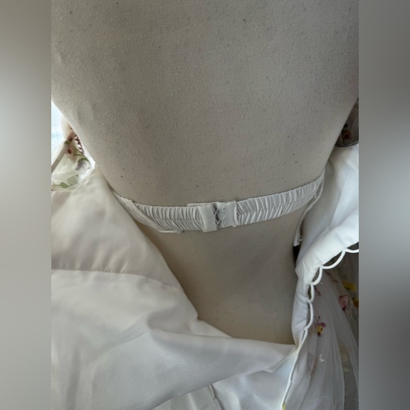 Flower long sleeve‎ embroidery formal maternity tulle Floral Dress bridal - Picture 7 of 7